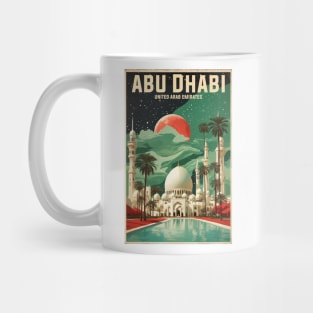 Abu Dhabi United Arab Emirates Vintage Travel Tourism Mug